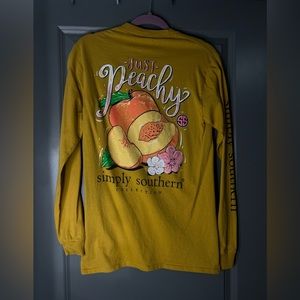 Simply southern “just peachy” long sleeve shirt